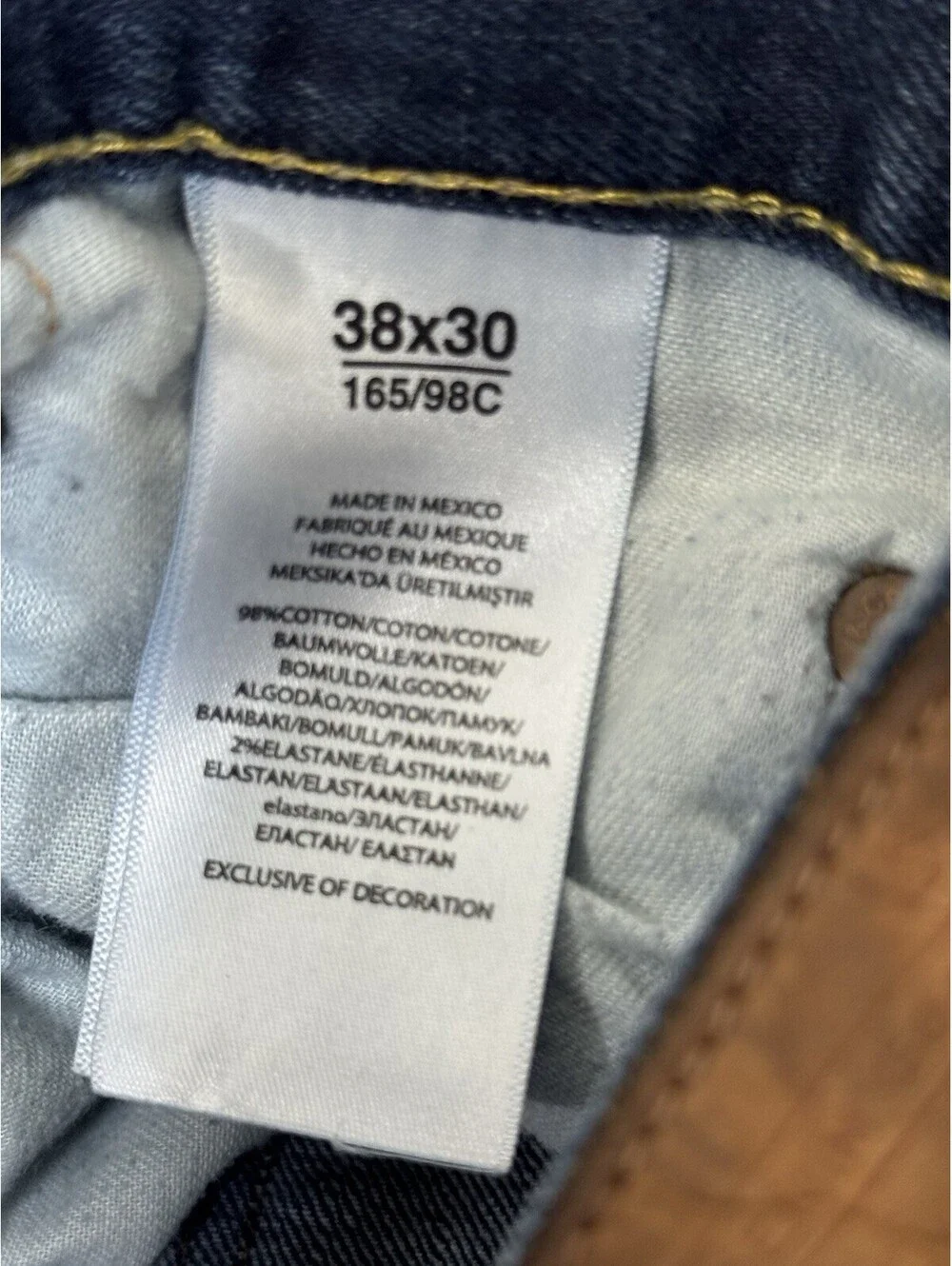 Polo Ralph Lauren Men’s Jeans 38x30 Medium Wash Stretch Straight Leg Denim